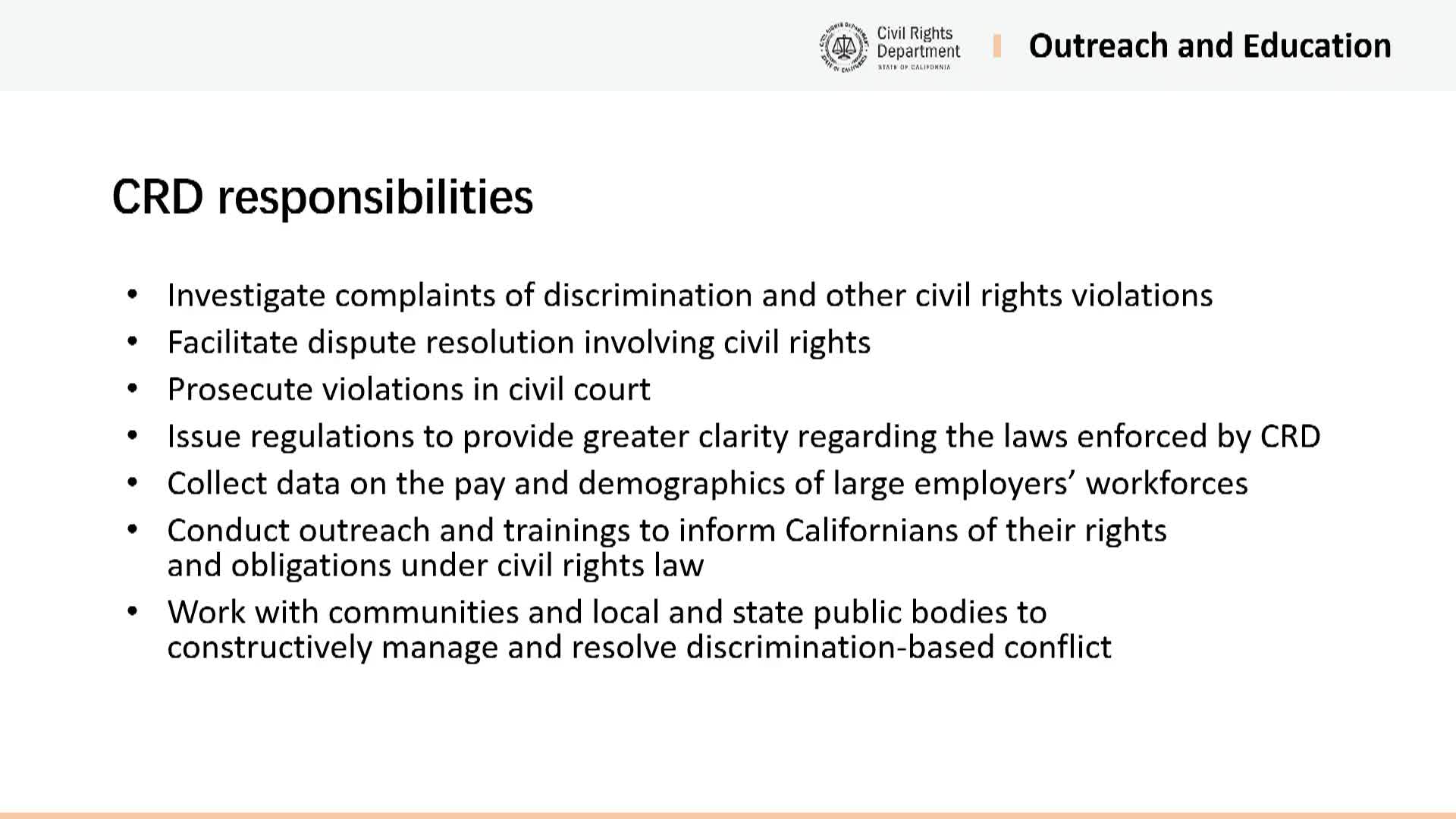 CA Civil Rights: "Ralph Civil Rights Act"