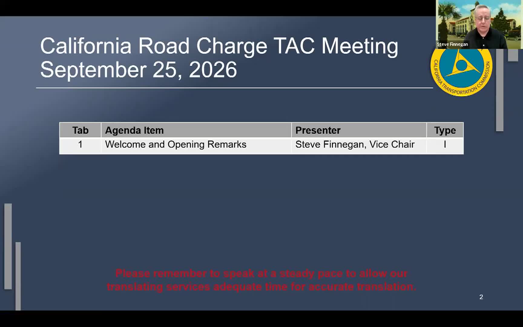 Thumbnail image for California Transportation Commission: "Road Charge Technical Advisory Committee"