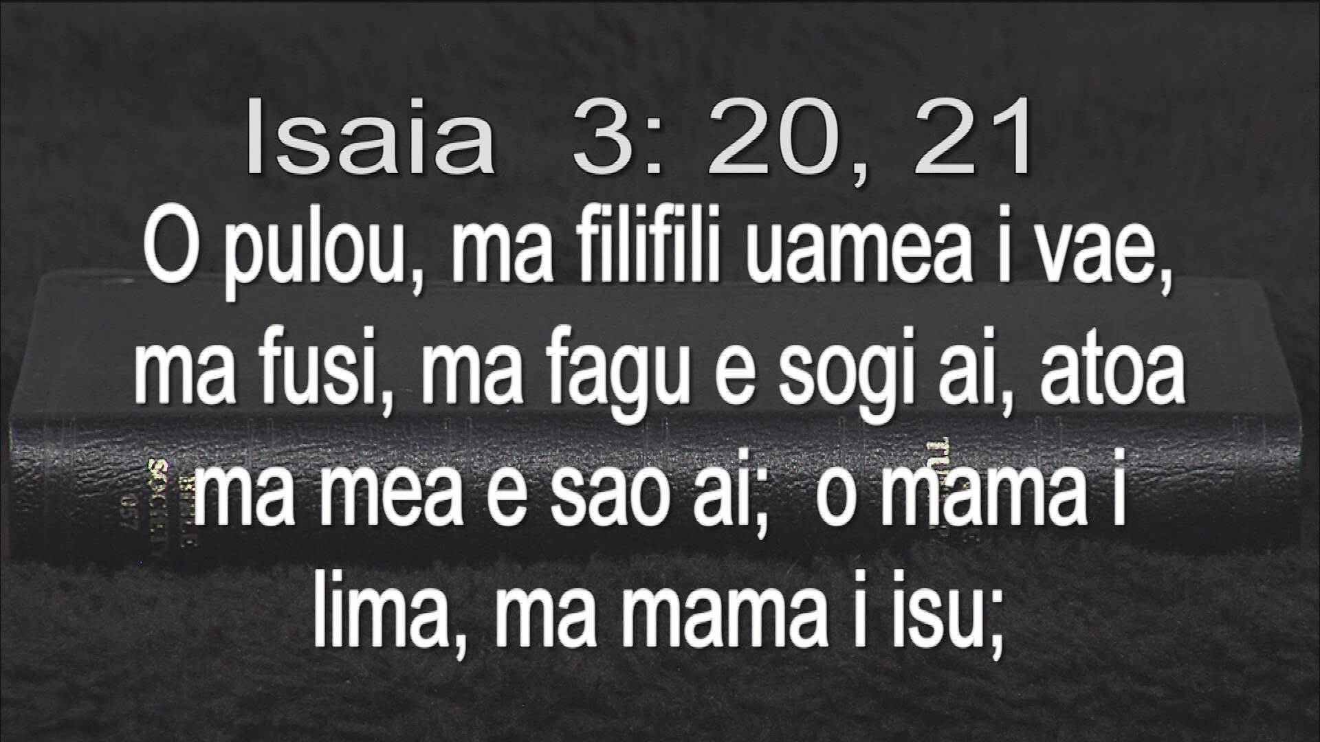 O Lau Afioga O Le Upu Moni: "O Le Sulu"